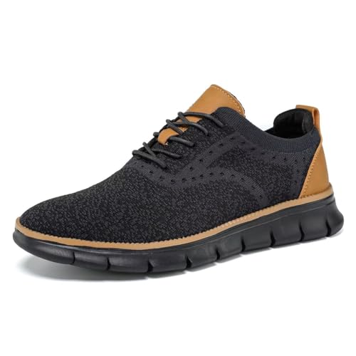 Men's Mesh Sneakers Oxfords Lace-Up Lightweight Casual Walking Shoes Dress Shoes Fashion Sneakers Walking Shoes Dark Grey2
