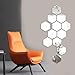 MCLEULLA Mirror Wall Stickers - 12PCS Hexagon Art DIY Decorative Acrylic Sheet Plastic Tiles Home Living Room Bedroom Sofa TV Background Decal Decoration