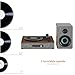 Crosley CR7020A-GY Aria 3-Speed Bluetooth Turntable and FM Radio Shelf System with Matching Stereo Speakers, Gray
