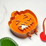 routinfly Kuchenformen Kuchenform Leicht Zu Entformen Wiederverwendbare Teigpresse Kuchenform Set Mini Hand Kuchenformen FüR KüRbisform, Halloween, Geburtstag, Party (Kürbis-Förmchen)