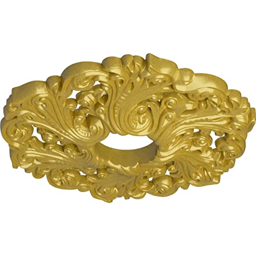 Image of Ekena Millwork CM19ORRGS Orrington Ceiling Medallion, Rich Gold