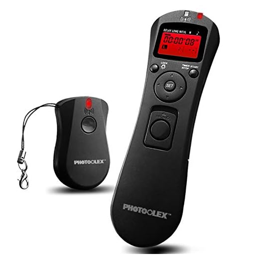 Photoolex Wireless Shutter Release Timer Remote Controller with LCD Timer Intervalometer for Sony Alpha A6000 A5100 A5000 A6500 A6400 A7/II/III A7R II/III A7S II A9 RX100 VI V VA IV III RX10 etc
