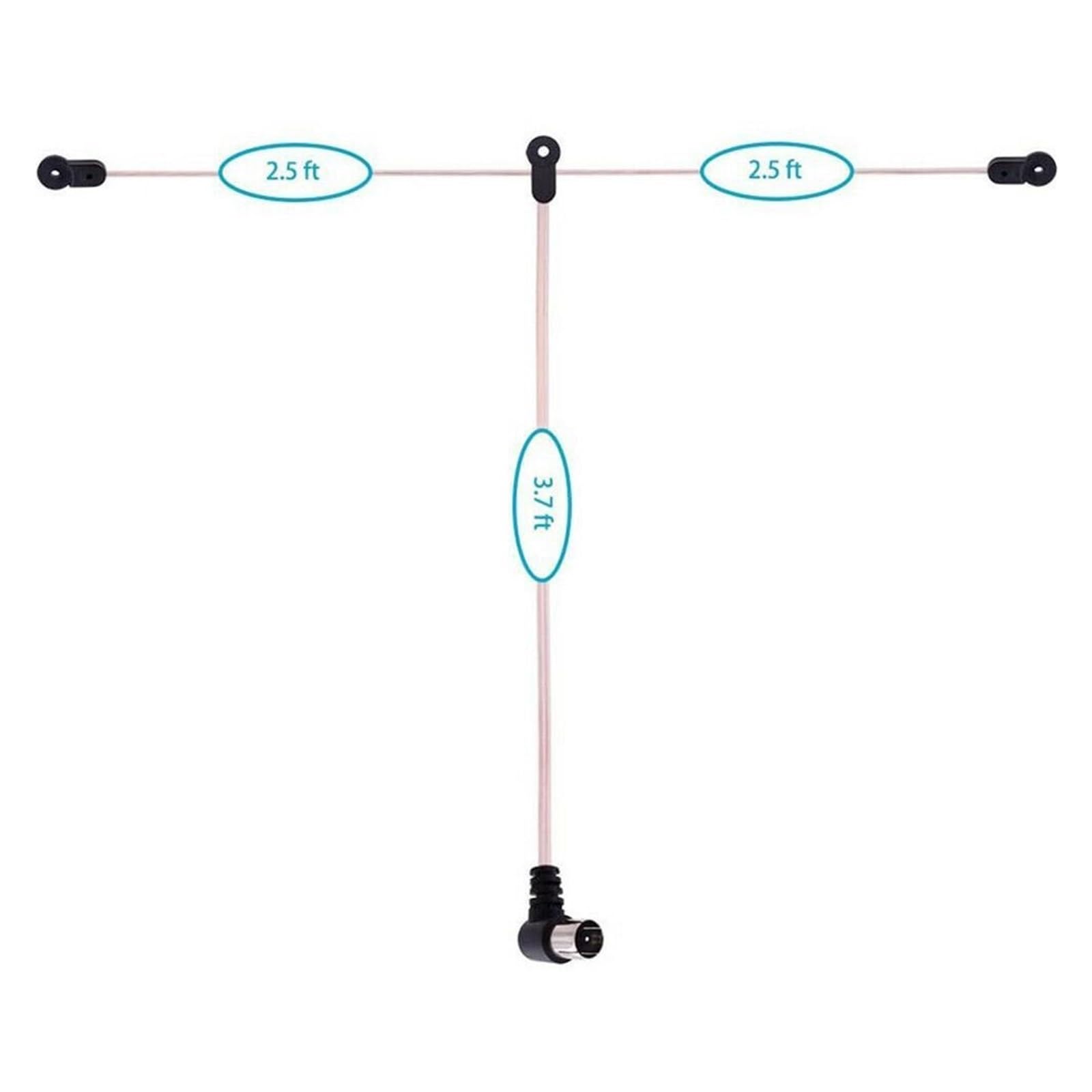 Antenne FM 75 Ohm F for Récepteur De Signal Radio Stéréo Domestique, Antenne 2 M for Stations De Radio FM Intérieures