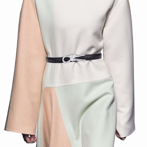 Elegant Women PU Waist Belt Golden Adjustable Metal Bucklev Skinny Belt Accessory Ideal for Jeans Dresses Coats Daily Commuter Wear