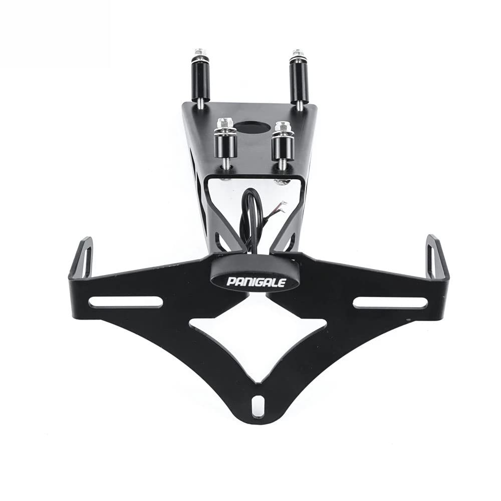 Motociclo CNC Supporto per Targa Portatarga con Luce A LED Luce per Motocicletta Porta Targa, per Ducati Panigale 899 959 1199 1199S 1299 1299S Regolabile Accessori