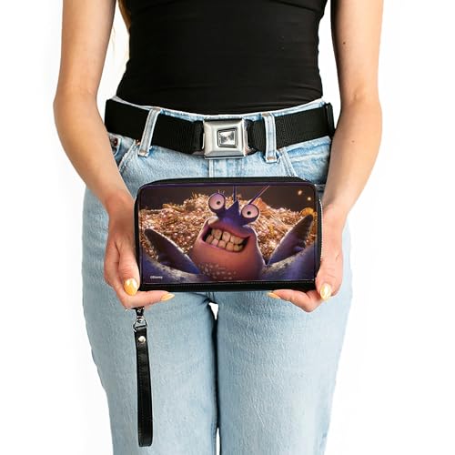 Buckle-Down Disney Wallet, Zip Around, Moana Tamatoa Smiling Face Close Up, Vegan Leather3