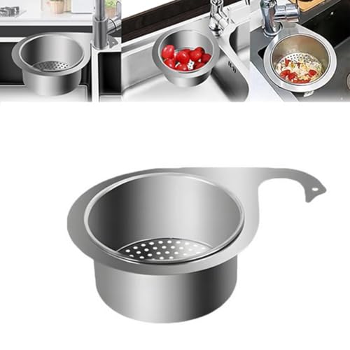 1pc Stainless Steel Swan Sink Strainer Basket, Cesta De Drenaje Multifuncional, Embudo De Cesta De Drenaje, Cesta De Drenaje Para Fregadero De Cocina, Colador De Drenaje Para Fregadero