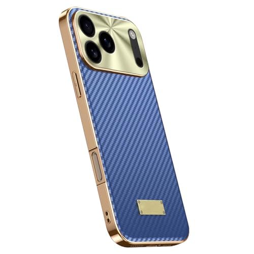 iPhone 17/17 Pro/17 Air/17 Pro Max�p�����P�[�X�A�J�[�{���t�@�C�o�[���A�S�[���h���b�L�G�b�W�P�[�X�A�ϏՌ����X�����V�F���A17pro�A�u���[