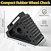 MAXXHAUL 70472 Solid Rubber Heavy Duty Black Wheel Chock 2-Pack, 8
