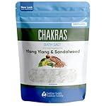 Chakras Bath Salt 32 Ounces Epsom Salt with Natural Ylang Ylang, Sandalwood, Eucalyptus, Frankincense, Chamomile and Cinnamon Essential Oils Plus Vitamin C in BPA Free Pouch with Easy Press-Lock Seal
