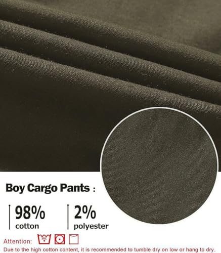 Image of ADBUCKS Boys' Cotton Cargo Joggers - Soft, Casual Pants with Pockets II Boy's Relaxed Cargo Joggers Pants for Boy