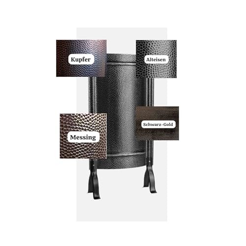 AdoroSol Vertriebs GmbH Ofenschirm Ofenschild Hitzeschutzschild gehämmert 91x46cm (Grau glatt)