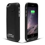 YHhao External Battery Case with Built-in Kickstand for Apple iPhone 6, Black