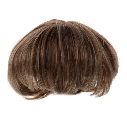 Perruque courte postiche capillaire Healeved pour couvrir les cheveux gris