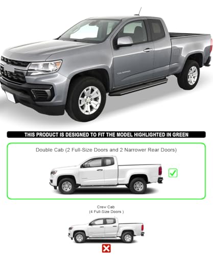 Estribos de Acero Inoxidable Negro para Chevy Colorado GMC Canyon miniatura 2