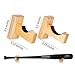Cypress Sunrise Baseball Bat Display Holder Rack for Wall Mount - Replaces Case or Stand - Solid Wood w/Felt Liner and Hidden Screws- Natural or Black Color Option (Natural)