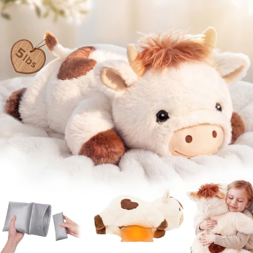 Mewaii 2,3 kg Kuh Kuscheltier, Gewichtskuscheltiere für Erwachsene Kinder