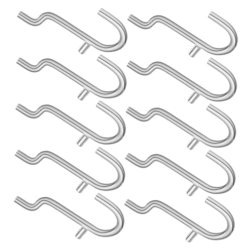 DOITOOL Pegboard Shelf Hooks 10 Pack Large Size Metal Hooks for Tool Hanging Garage Kitchen Organization