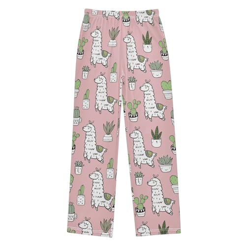 Boys' Pants Llama Cacus Long Bottoms Jogger Pants Elastic Waist Trousers with Pockets S-XL