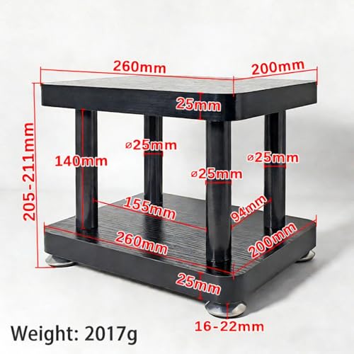 Soporte de diseño minimalista para altavoces con estructura robusta de doble nivel 7