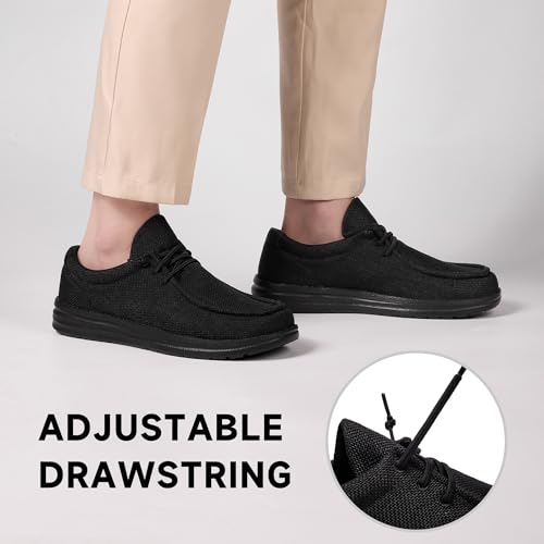 Image of SILENTCARE Men's Wide Toe Box Slip On Loafers with Arch Support Insole