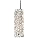 Schonbek Sarella 5" Wide Silver and Crystal Column Pendant