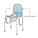 mefeir 450 LBS Drop Arm Bedside Commode Chair, Adjustable Height Toilet Seat with Safety Steel Frame & 8 Quart Pail, Tool-Free Assembly for Homecare Use