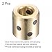 uxcell Sleeve Bearings 8mm Bore 15mm OD 15mm Length Wrapped Oilless Bushings Brass Graphite 2pcs