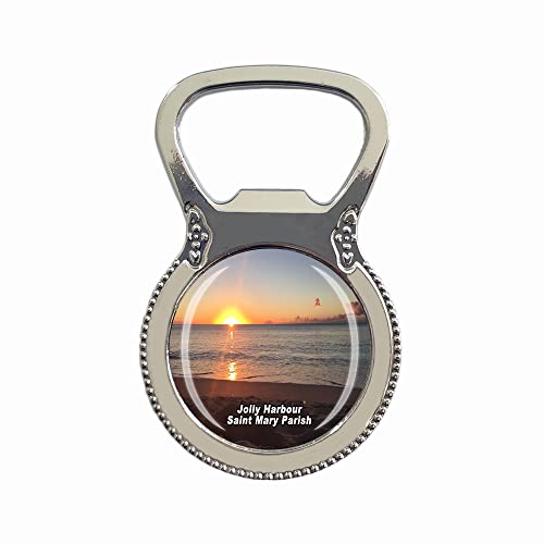 Jolly Harbour Saint Mary Parish Fridge Magnet Bottle Opener Tourist Souvenir Gift Collection Refrigerator Magnetic Sticker