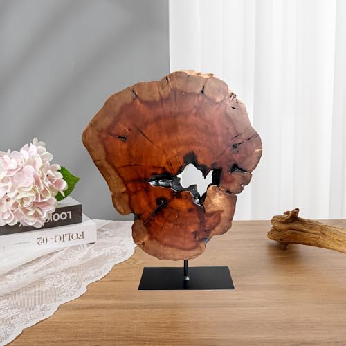 Escultura de Madera Natural Tallada Irregular para Decoración miniatura 2