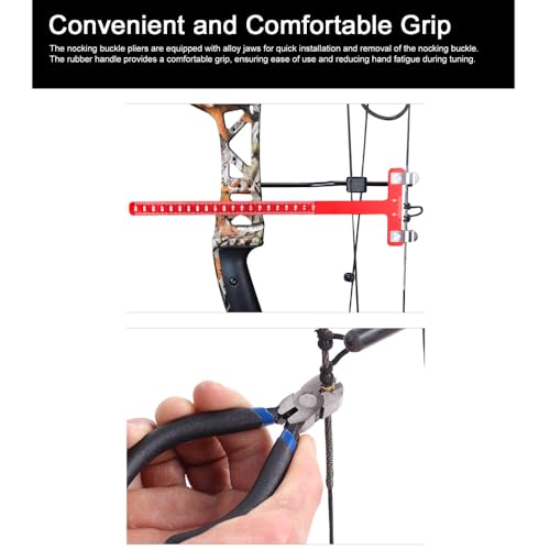Weytoll Archery Adjustment Tool Bow String Nocking Points Pliers T Squares Tuning Ruler for for Recurve and Compound Bowstring Accessories - Image 9