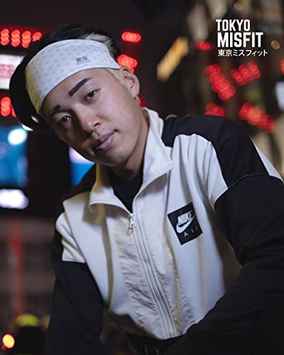 Image of Tokyo Misfit Japanese Headband for Men & Women, Sweat Band (Asanoha-White)