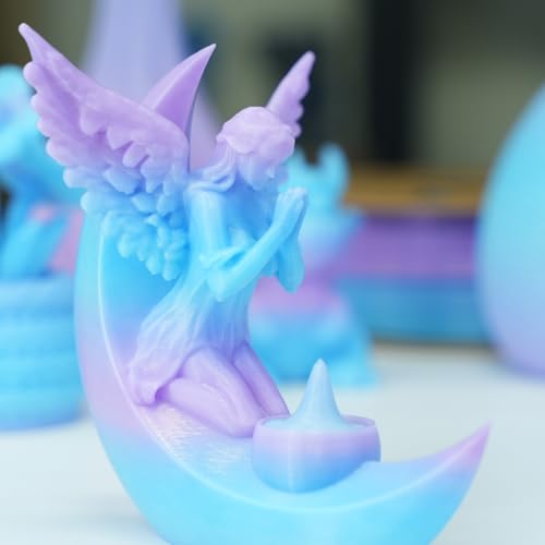 Image of GratKit Gradient PETG Filament, Color Change 3D Printer Filament 1.75mm, 1kg, Multicolor PETG Translucent Gradient Blue Purple