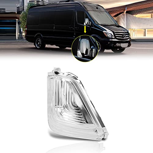 AutoBeeDen Retrovisor luces de giro intermitente indicador lateral espejo para Mercedes Benz MB Sprinter 906 2006-2018, 907/910 2018-up; Volkswagen VW Crafter 30-50 (2E) 2006-2016 (1 Pieza d)