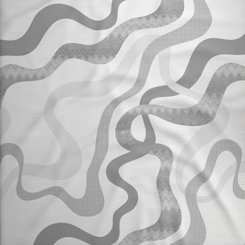 Image of BOUTIQUE LIVING Luxe Loom Weavers Gallore 100% Cotton 600 TC Grey & White Abstract /Solid King Bedsheet Set