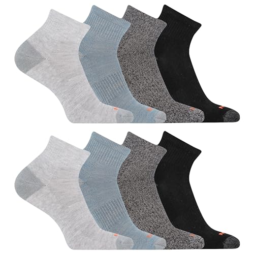 Image of Merrell Unisex Adult Men's and Women's Cushioned Midweight Ankle Socks - 4, 8, 12 Pairs - Moisture Wicking
