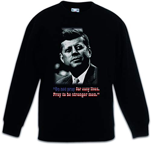 Sweat-shirt enfant noir Urban Backwoods JFK imprimé en coton pour garçons et filles