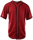 ChoiceApparel Mens Plain Solid Color Baseball Jersey...