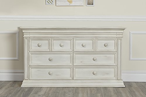 Baby Cache Vienna 6 Drawer Double Dresser, Antique White