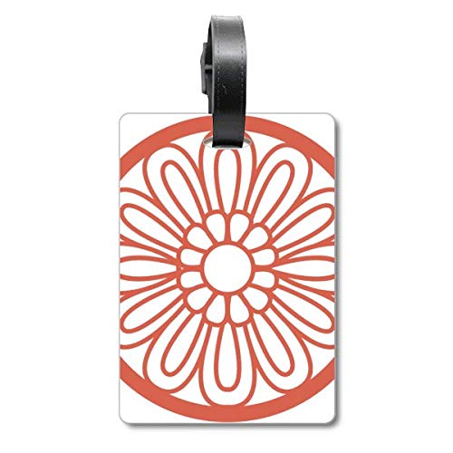 Étiquette de valise traditionnelle chinoise porte-étiquette bagage rouge motif fleur