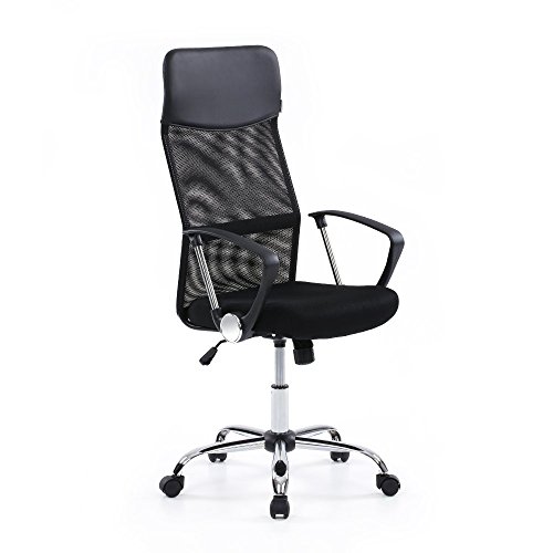 iKayaa - Silla de Escritorio con Respaldo Alto y Estructura de Acero