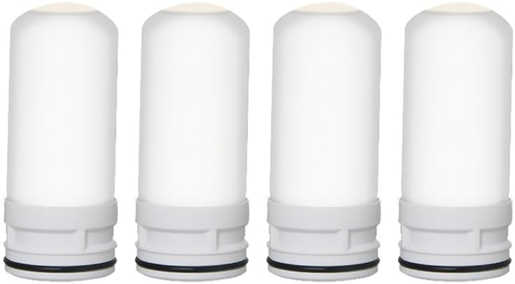 4 Pcs Replacement Ceramic Faucet Tap Water Filter Purfier Cartridge Durable Gift for Home Kitchen Housheold Easy to Use