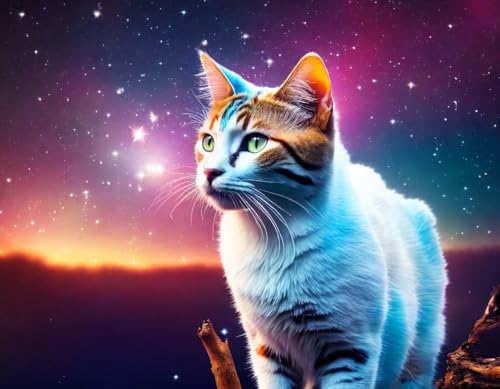 Chat sur une branche poster toile 58x90cm SERENDIPITP pour créer un coin lecture apaisant