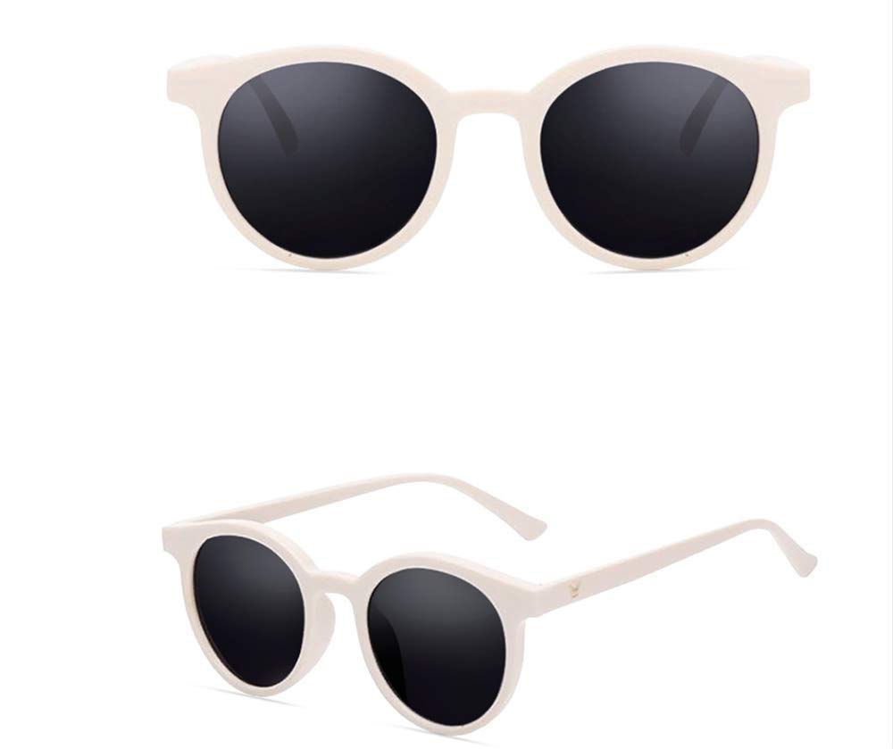 Beige caja pequeña lentes negras grises, gafas de sol lindas, gafas de sol de playa, hombres y mujeres cara pequeña