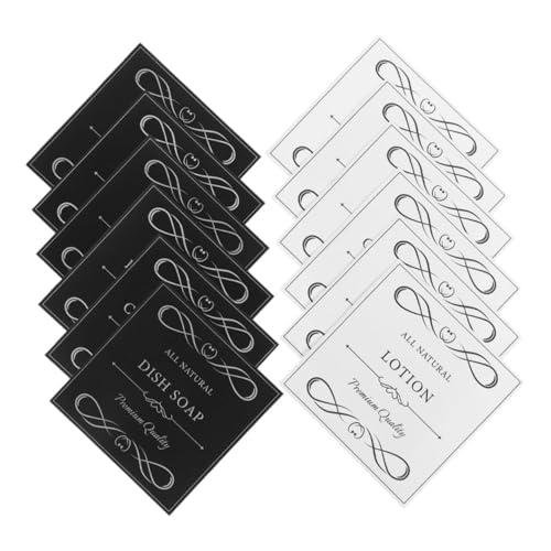 BRIGHTFUFU 12pcs Waterproof Bathroom Labels for Shampoo and Conditioner Bottles Easy Identification Sticker Set for Bathroom Organization 6 & 6 Floral Design