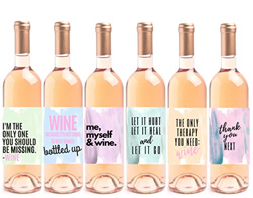 Six Divorce Wine Bottle Labels