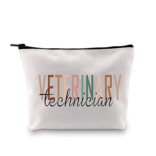 XYANFA Veterinary Technician Makeup Bag Vet Tech Student Graduation Gifts Vet Tech Cosmetic Bag Veterinarian Thank You Gift (VETERINARY technician)