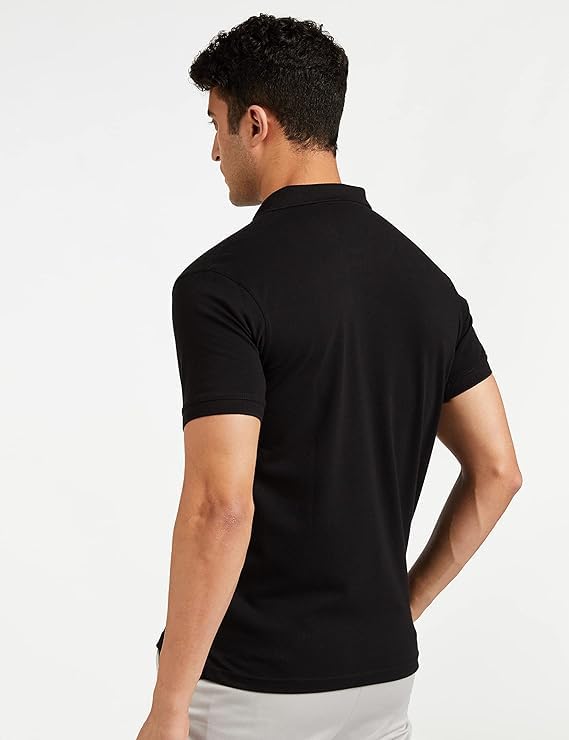 Image of Men's Plain Polo Neck T-Shirt | Comfortable | Stylish Casual & Smart Wear | Half Sleeve | Regular Fit