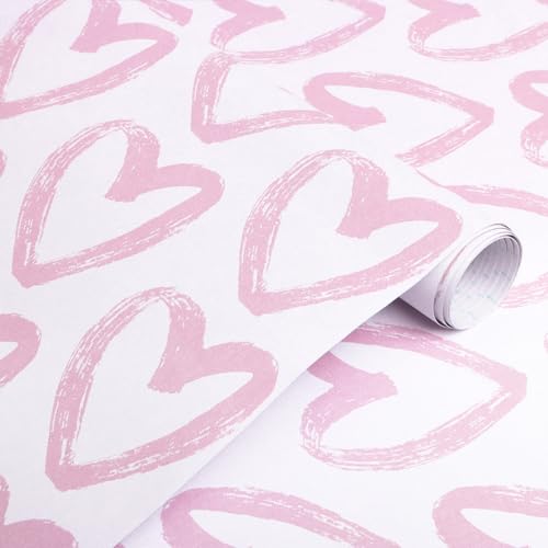 Timeet Pink Heart Wallpaper Peel and Stick Wallpaper Modern Wallpaper