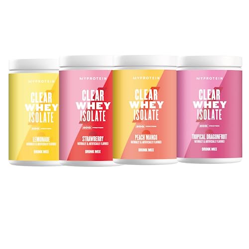 Myprotein® - Clear Whey Isolate Pack - Different Flavors - Lemonade, Peach Mango, Strawberry, Tropical Dragonfruit 20 Servings